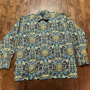 Vintage Java Egyptians G&S Batik Men's‎ Lined Shirt XXL